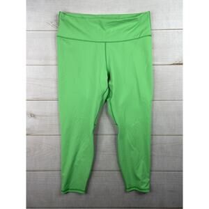 Fabletics Leggings PowerHold Women XXL 1X Green Hi Waisted Crop Pocket Athletic